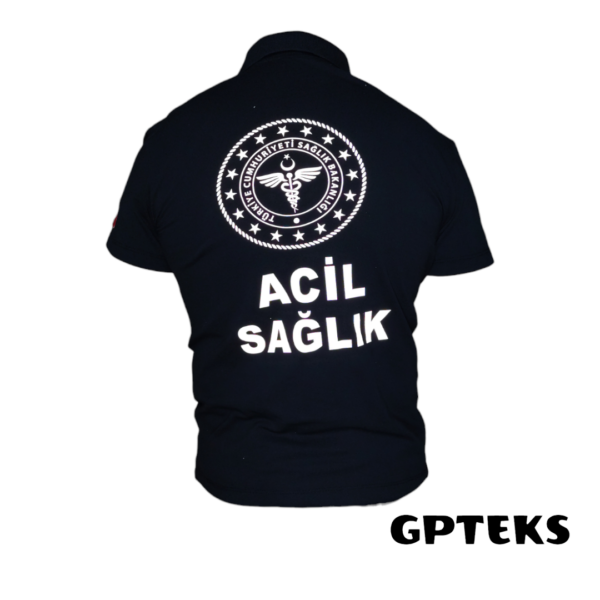 GPTEKS 112 Acil Sağlık Siyah Tshirt - Görsel 3