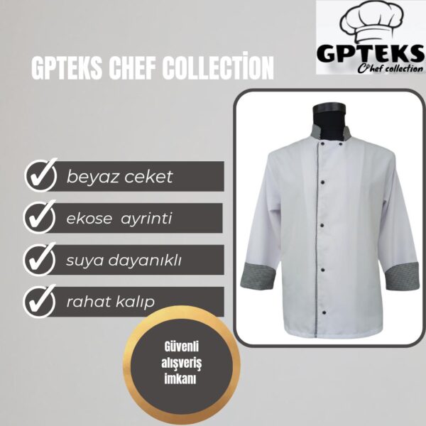 GPTEKS Aşçı Beyaz Ceket