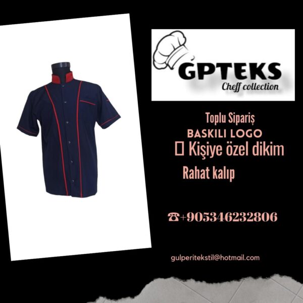 GPTEKS Aşçı Lacivert Kısa Kol Ceket