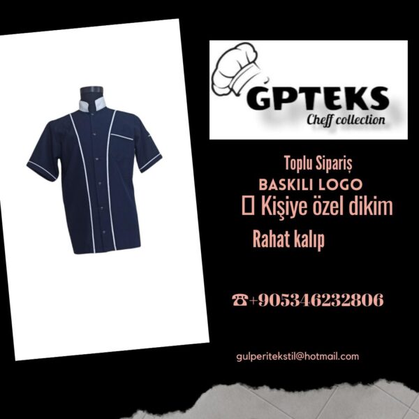 GPTEKS Aşçı Lacivert Kısa Kol Ceket