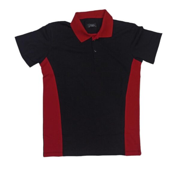 GPTEKS  Polo Yaka Siyah Kırmızı Tshirt